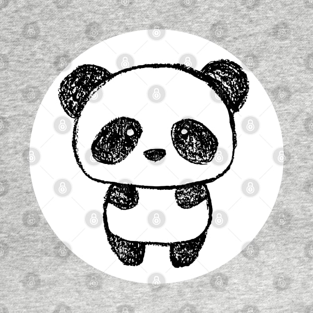 Cute Baby Panda Drawn with Charcoal #3 - 1000Pandas by Amanda Farrell by 1000 Pandas